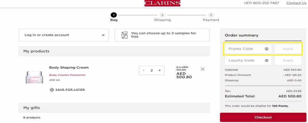 Clarins How to use code